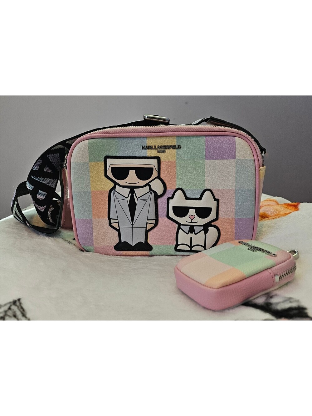 Karl Lagerfeld Paris Pastel Maybelle Camera Bag w/ Zip Pouch